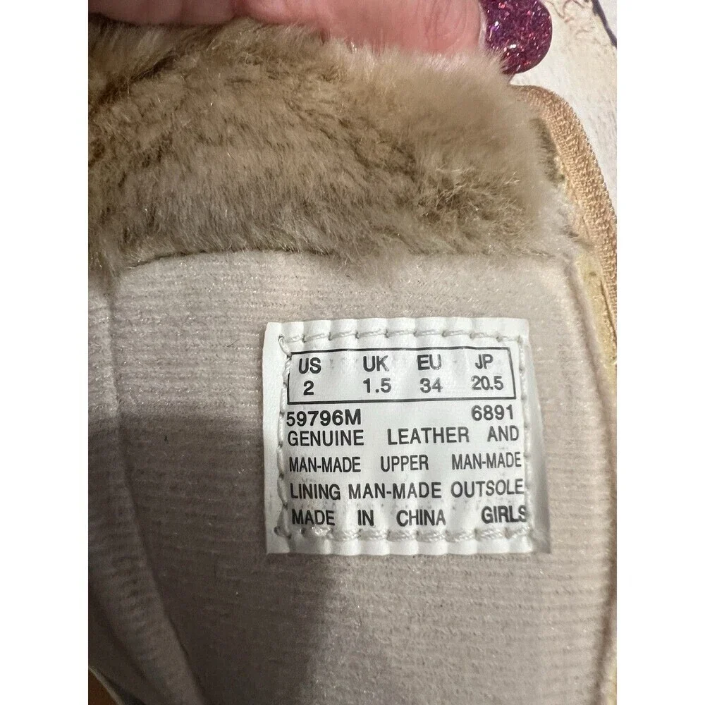 Timberland Junior Big Kid Winterberry Tall Fur Medium Boot Wheat Size 2